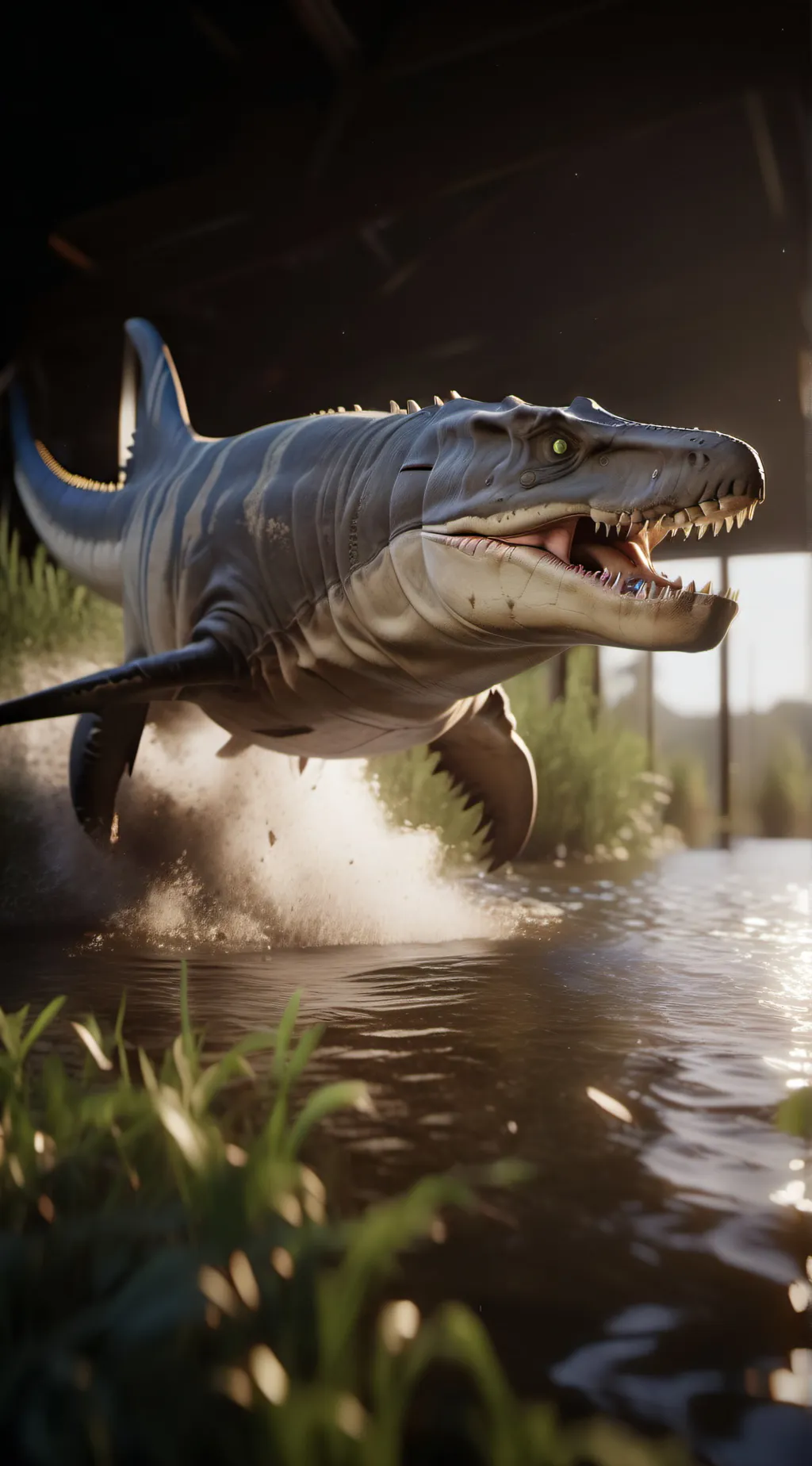 ai character: mosasaurus background