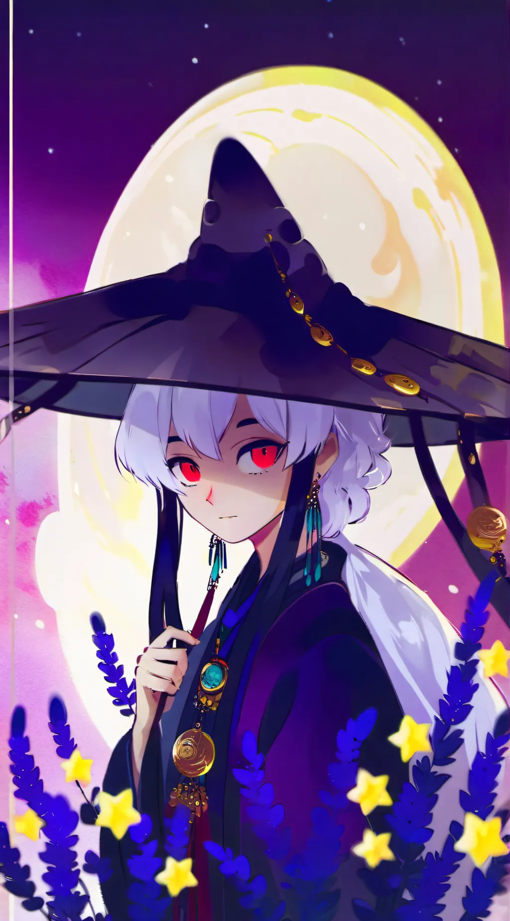 ai character: Mermaid!moondrop background