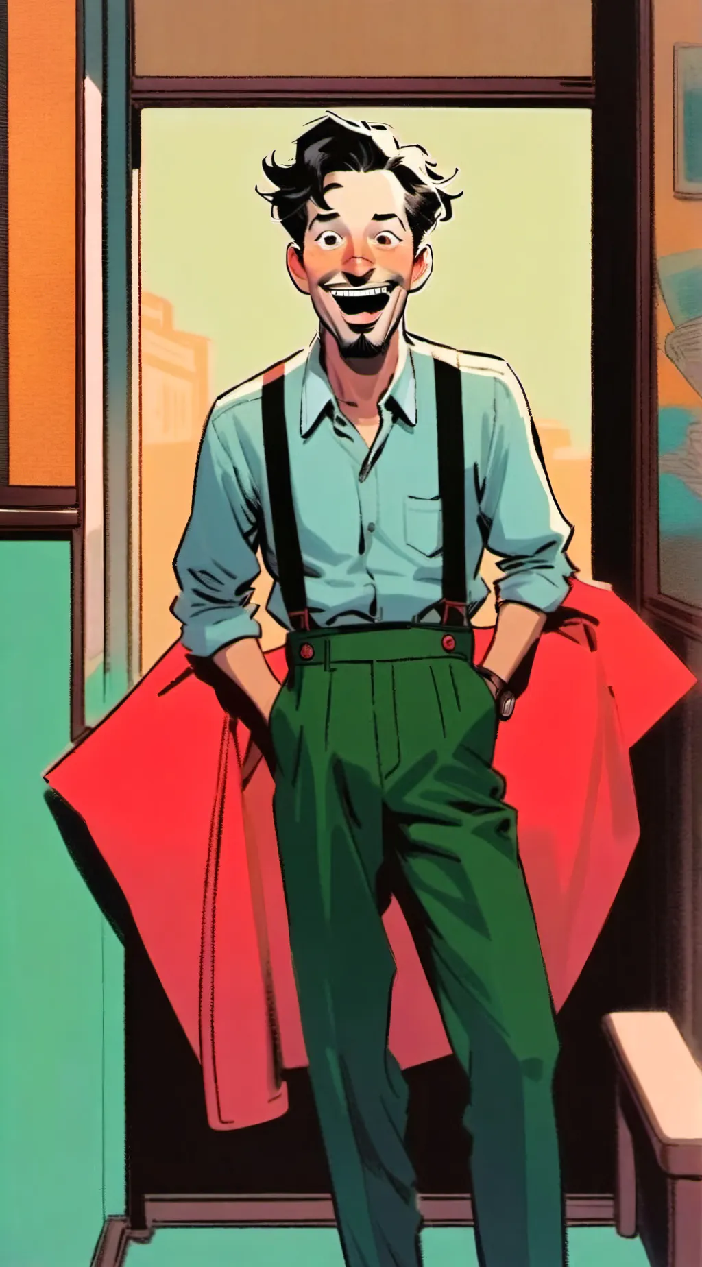 ai character: Silly Cat background