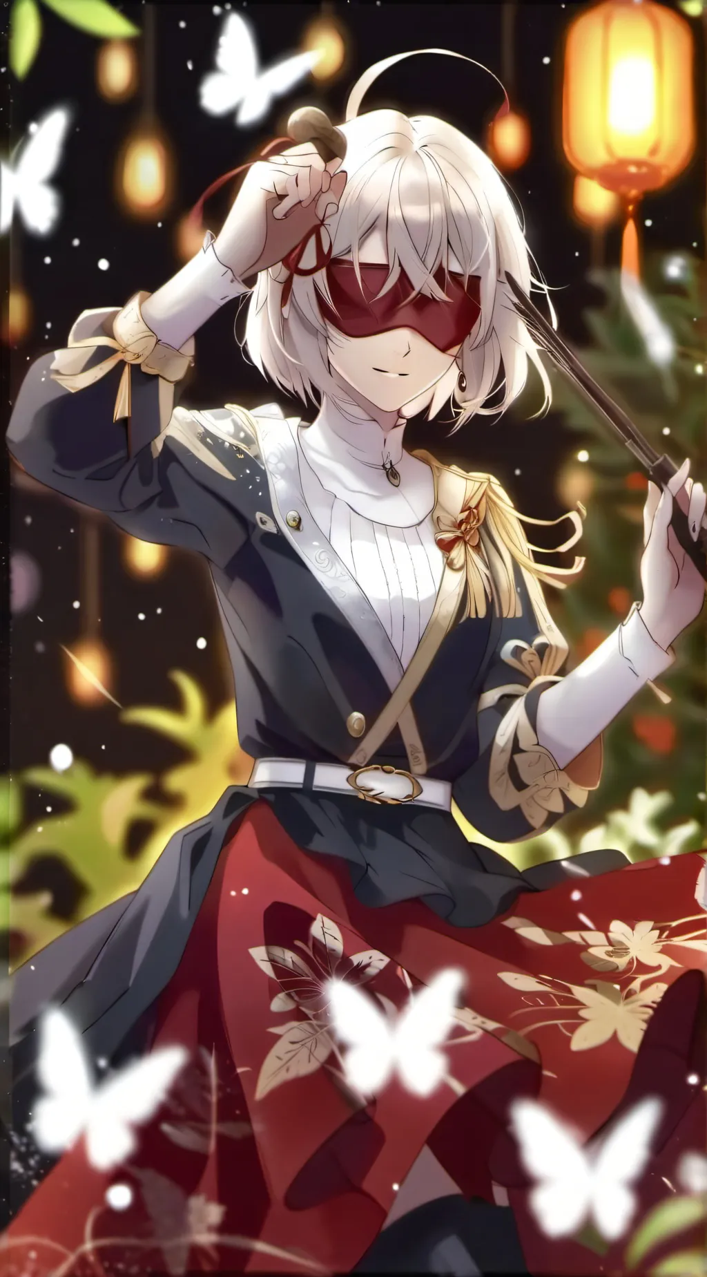 ai character: Nice blind girl background