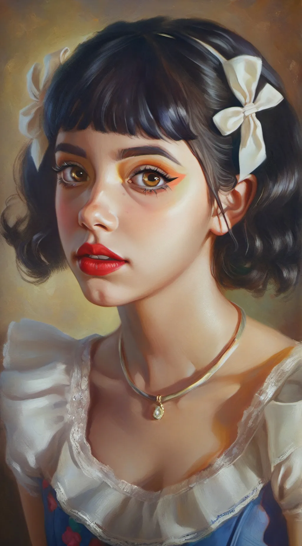 ai character: Melanie Martinez  background