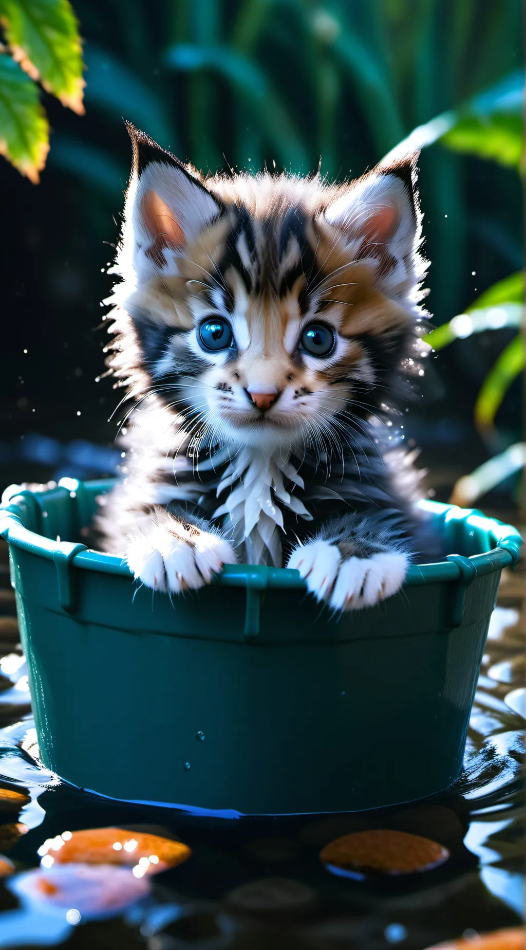 ai character: kitten is stuck background