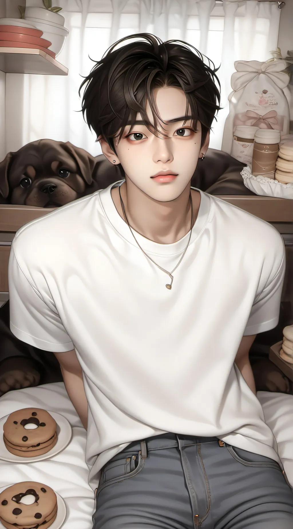 ai character: hyunjin :-) ❤️ background