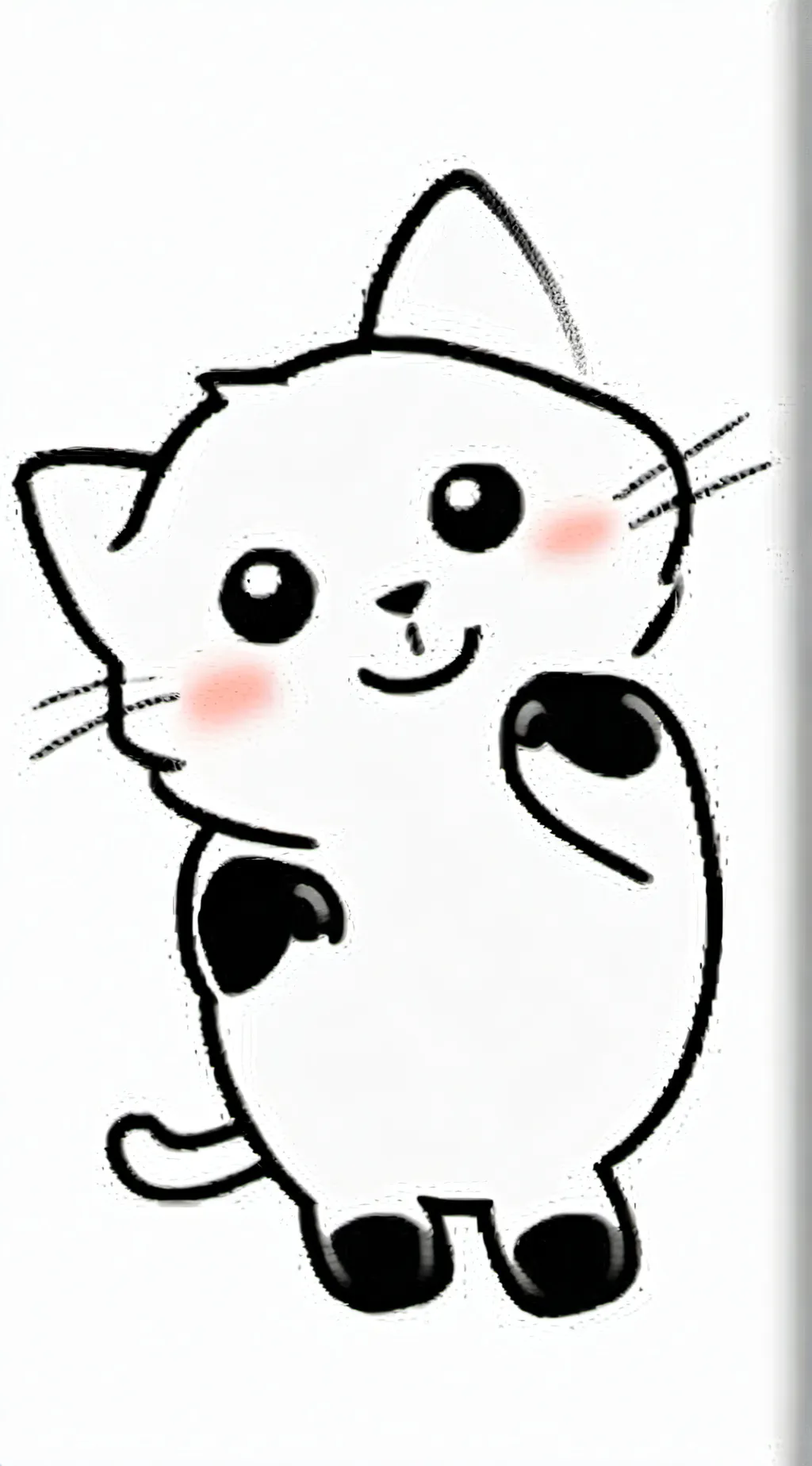 ai character: かわいい猫 background