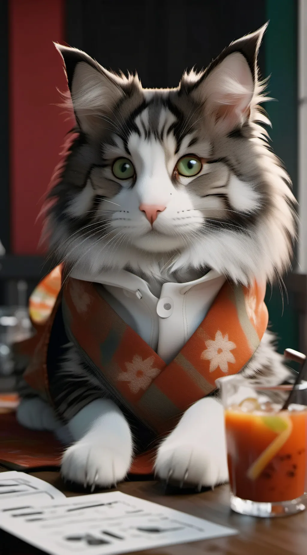 ai character: Therian cats background