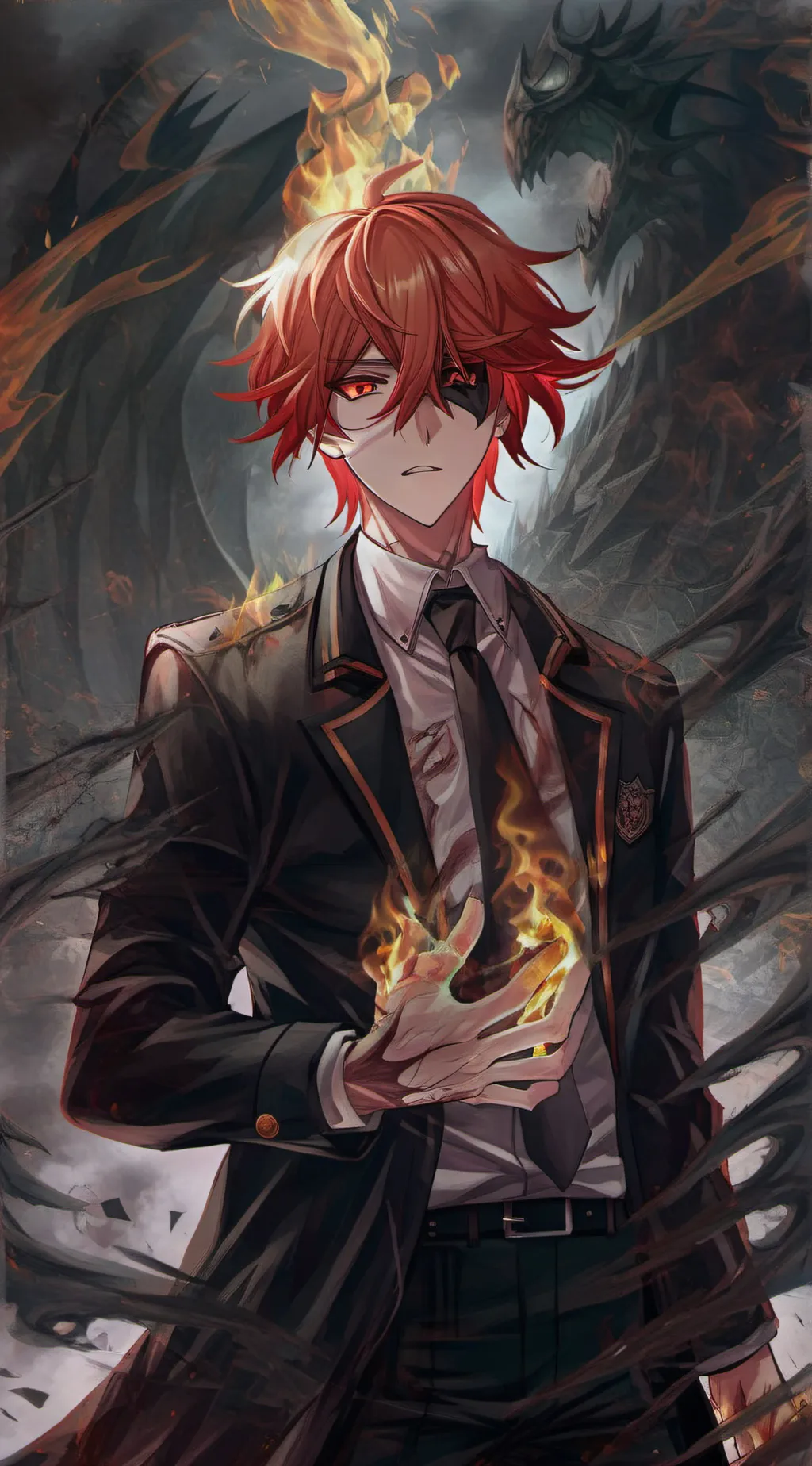 ai character: Fairy Flames Vince background