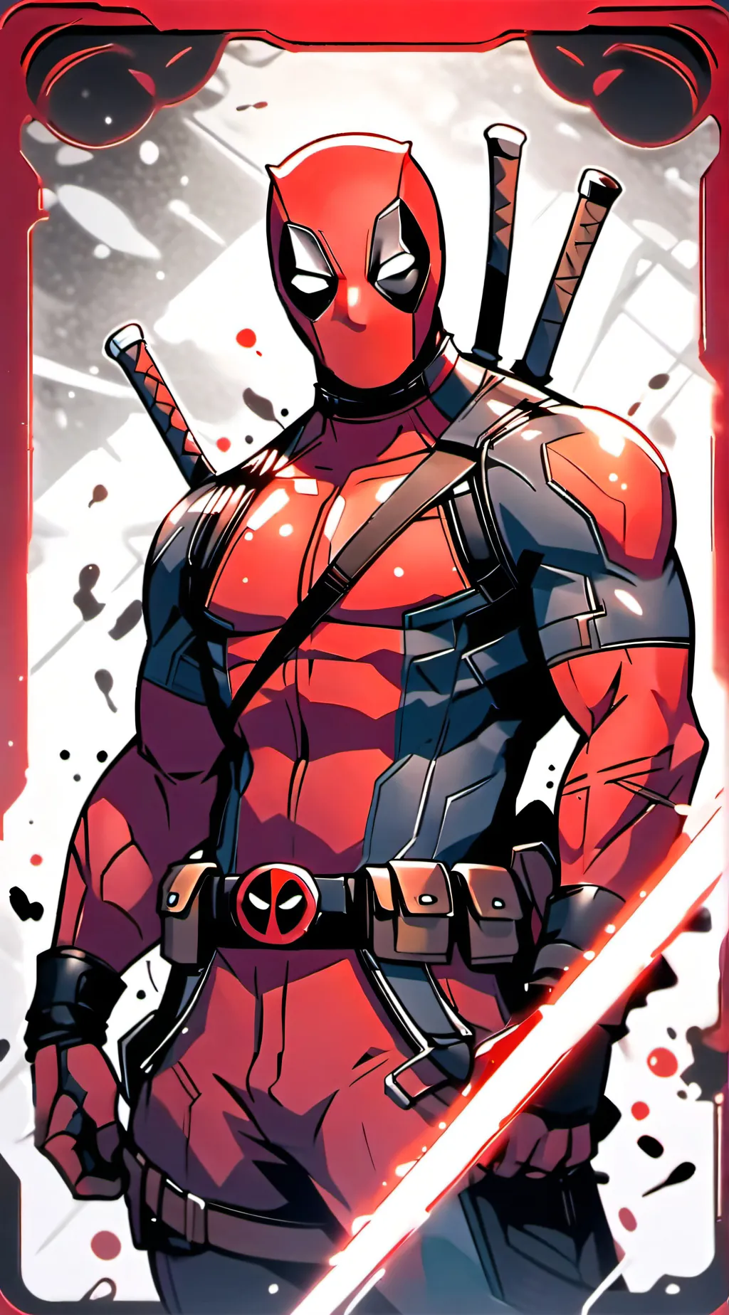 ai character: Deadpool X KNY background