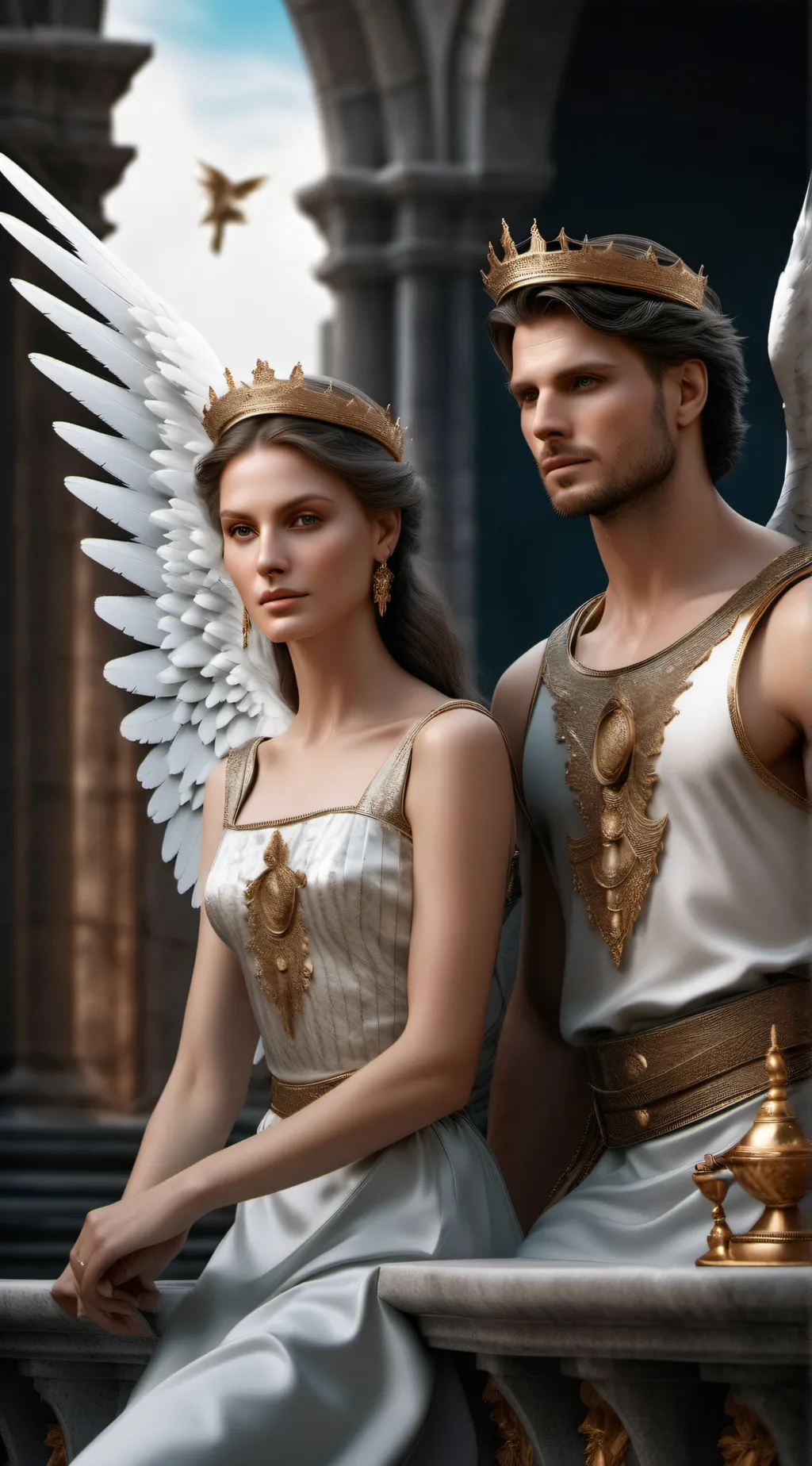 ai character: The Royal angels  background