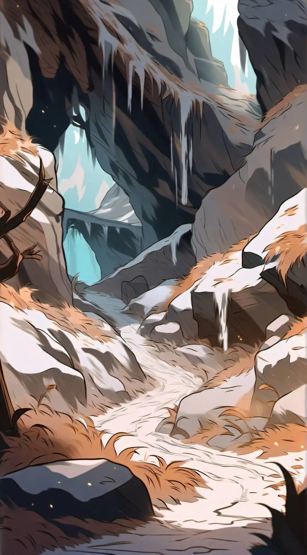 ai character: monster girl cave background