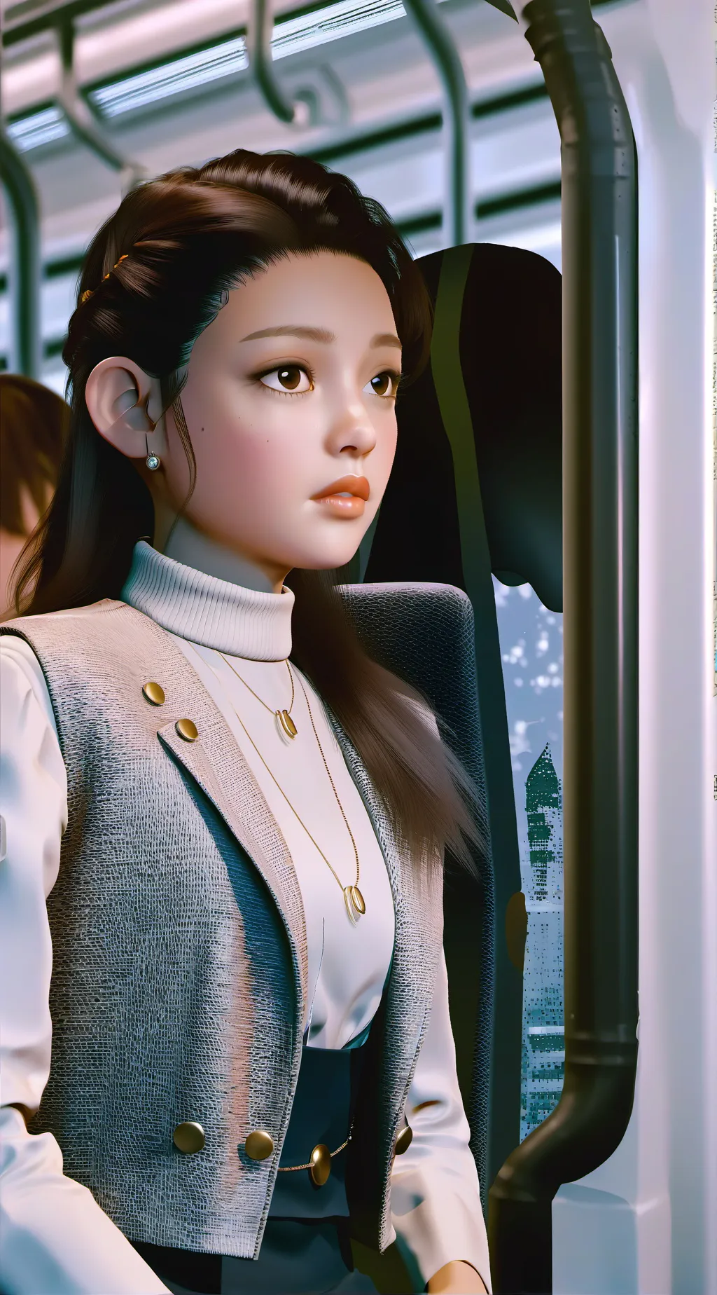 ai character: School field trip background