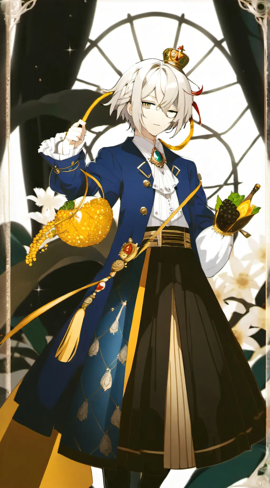 ai character: king blaus background