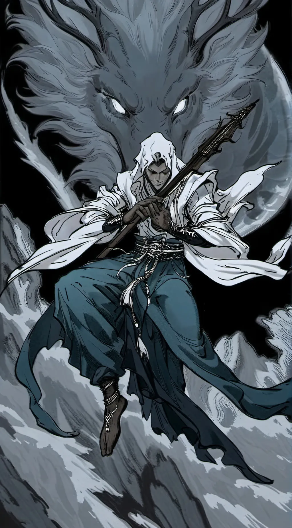 ai character: Mahoraga off temu background