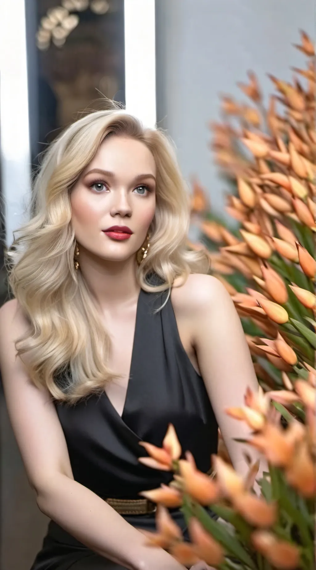 ai character: Olivia Holt Dove C background