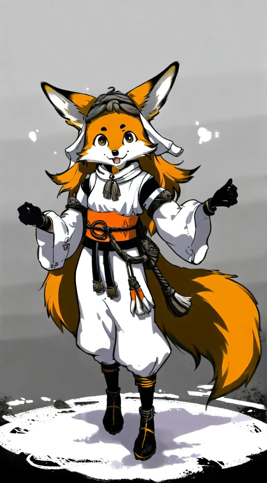 ai character: Tail's fan background