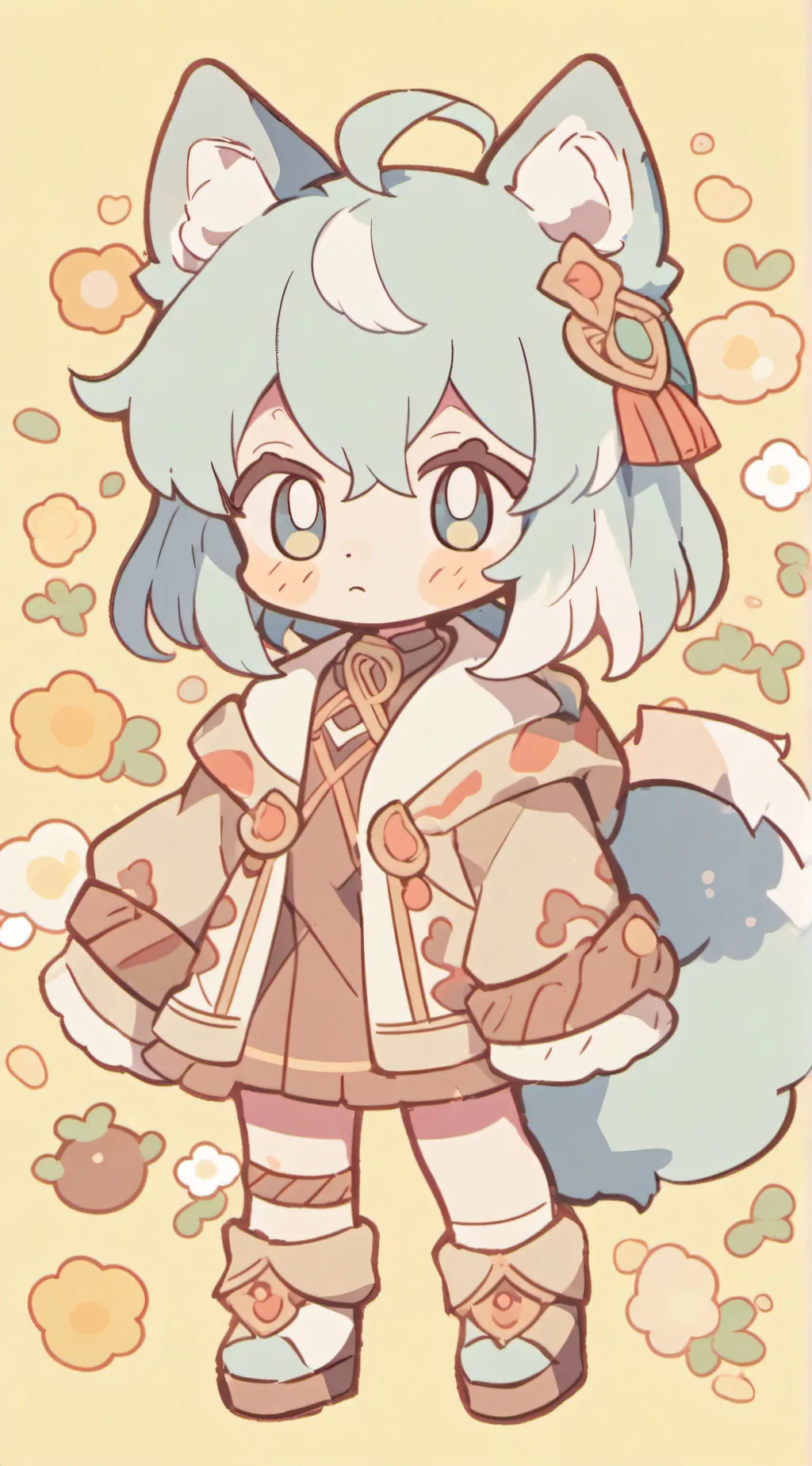 ai character: blueberry background