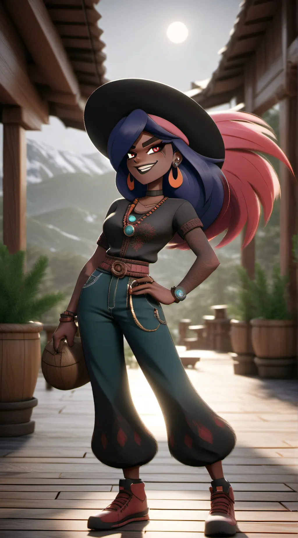 ai character: Velvette  background