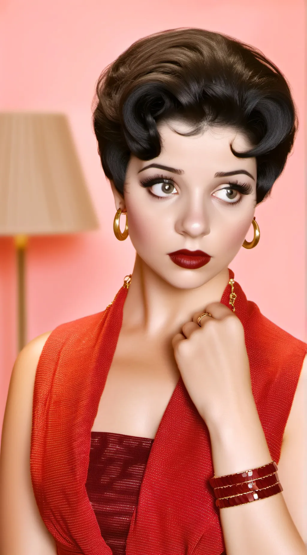 ai character: Betty Boop  background