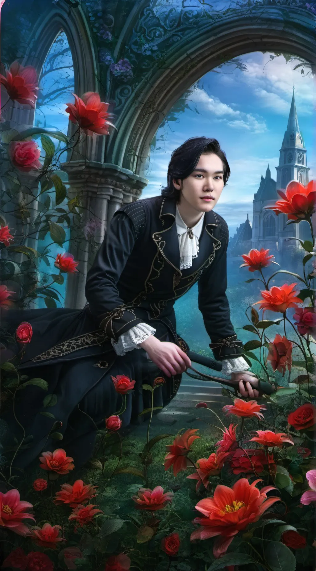 ai character: BTS Suga background