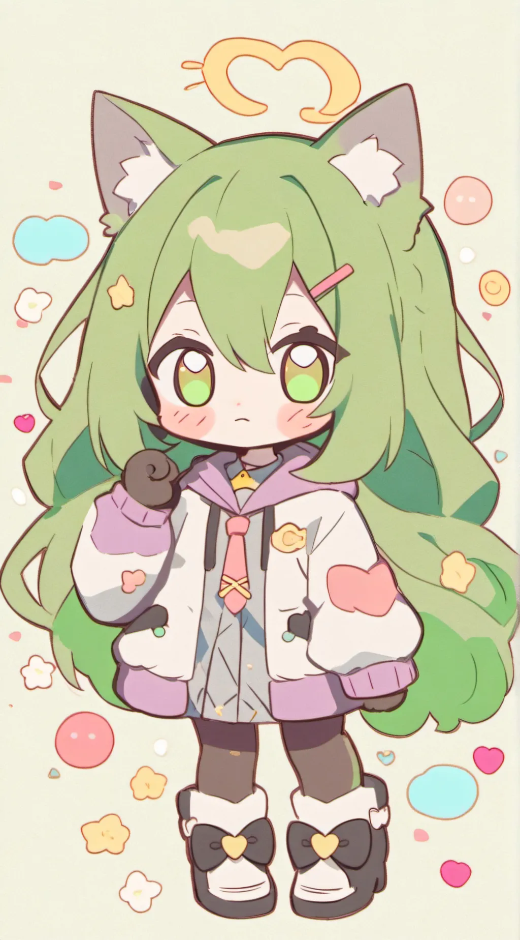 ai character: UwU catgirl background