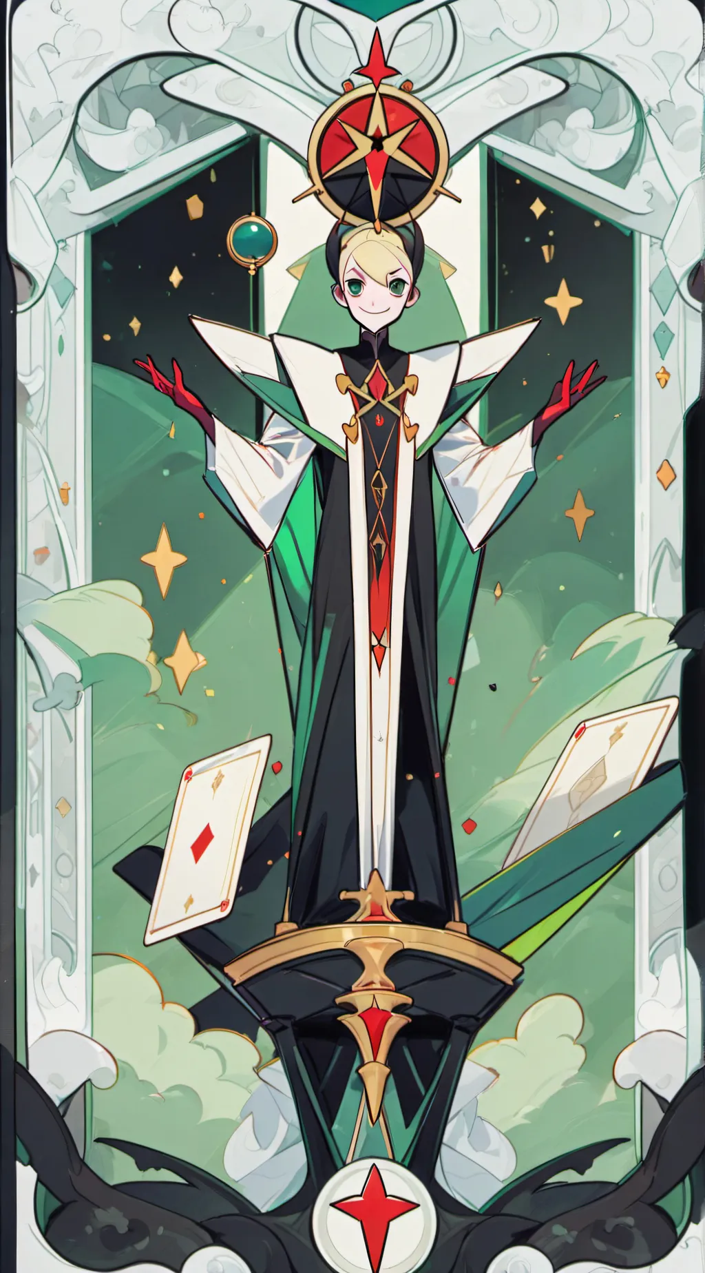 ai character: HH Chicken. background