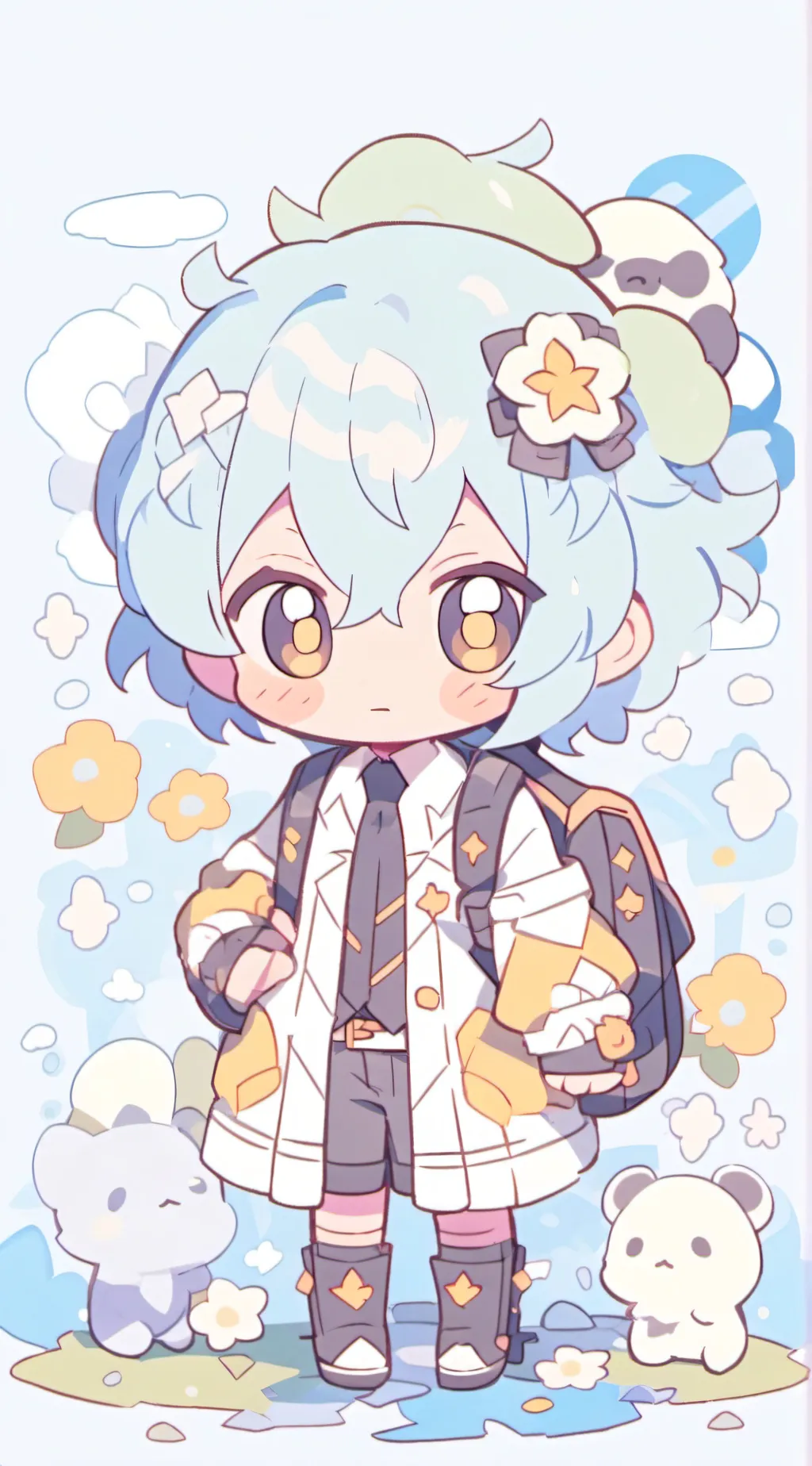 ai character: ♡radioapple♡ background