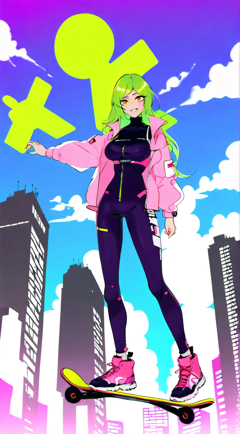 ai character: Kira. (Human form) background