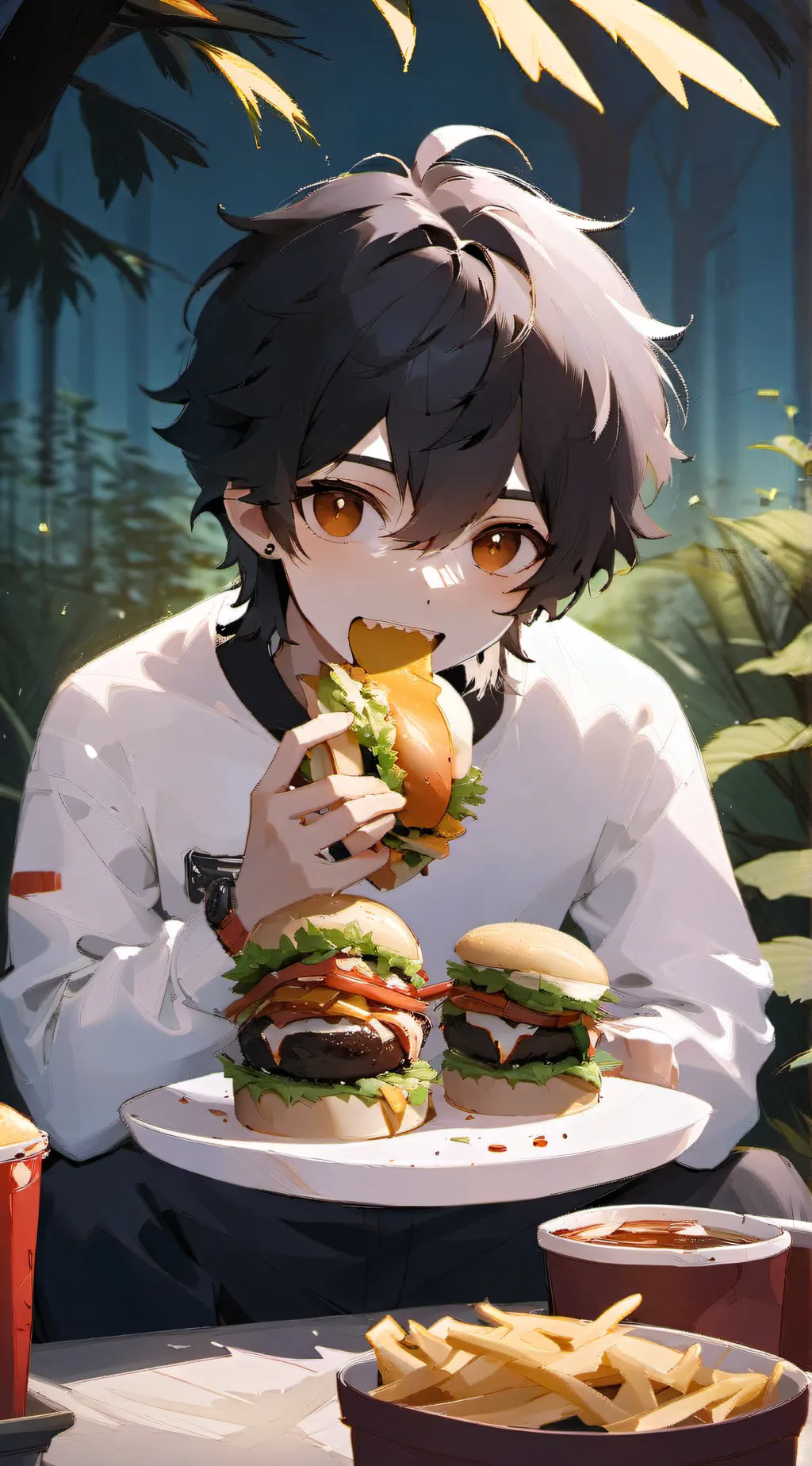 ai character: liger and friends background