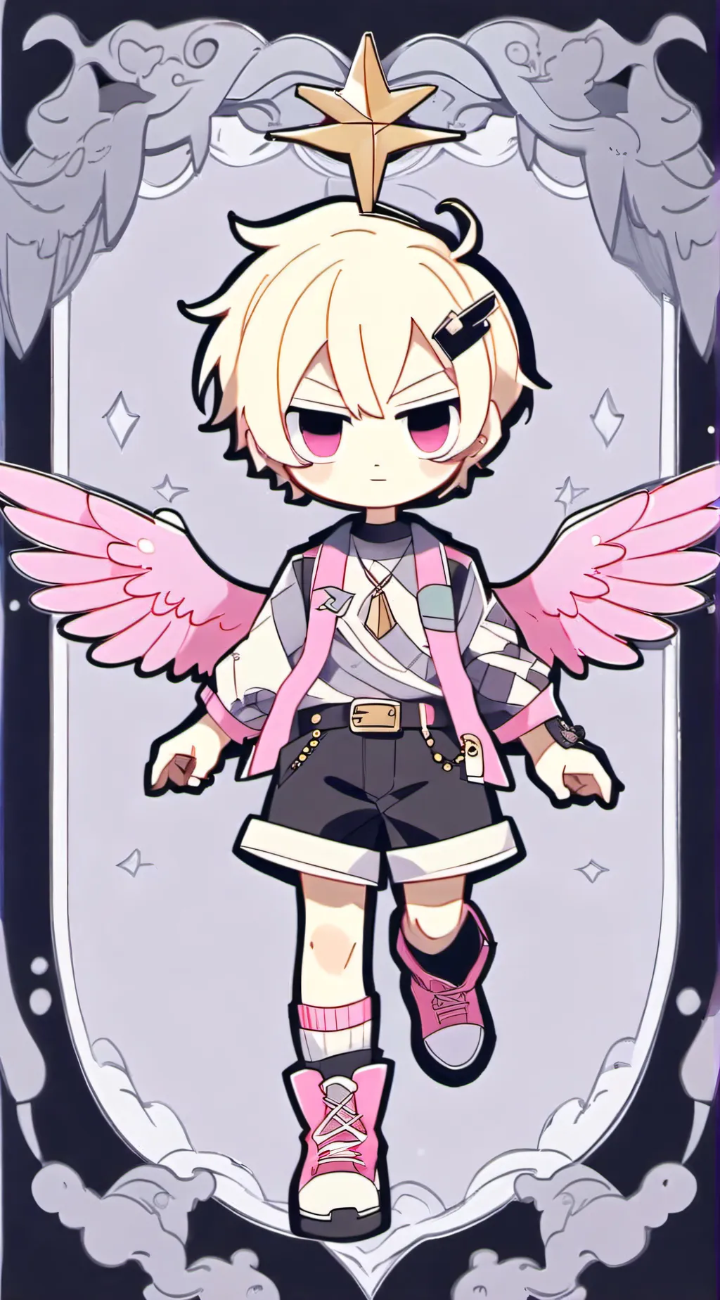 ai character: glisten background