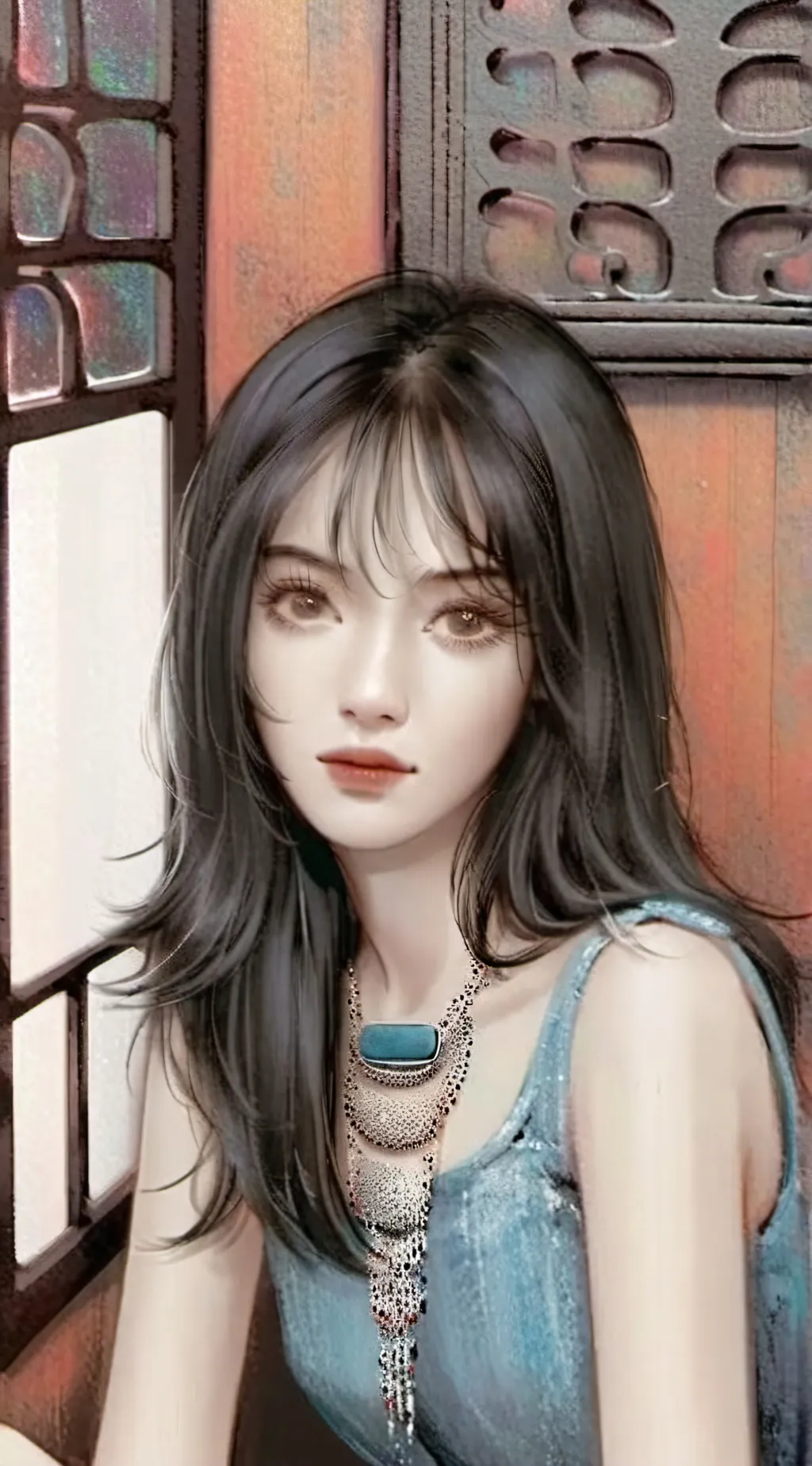 ai character: Ashley  background