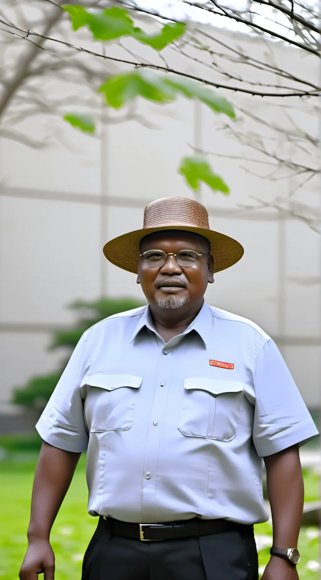 ai character: burger man background