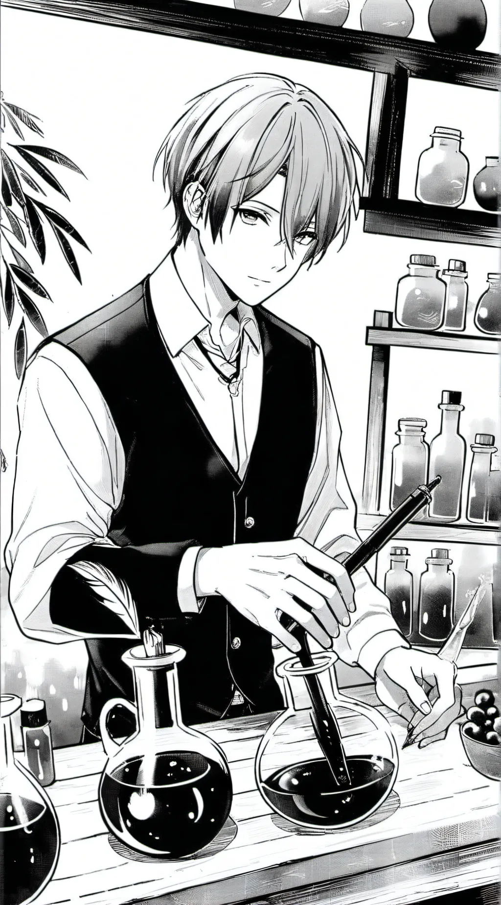 ai character: Experimental man background