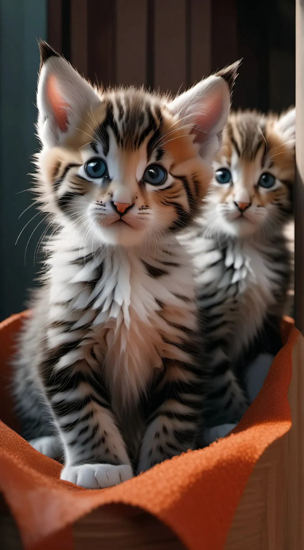 ai character: kittens  background