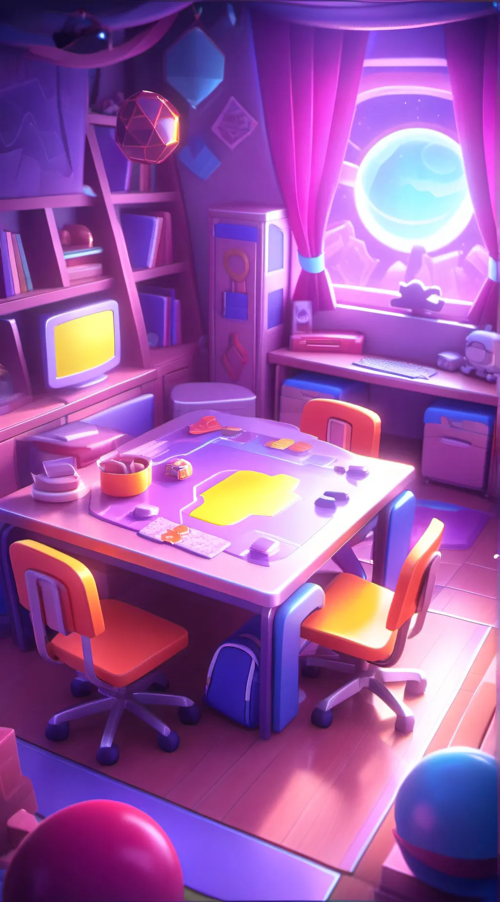 ai character: someones room background