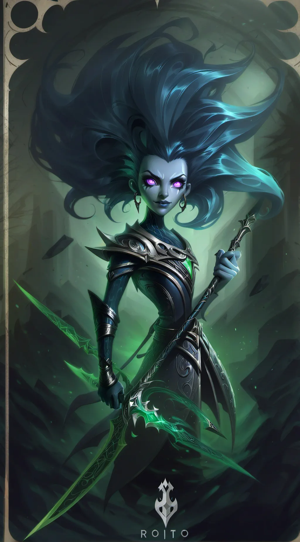 ai character: Black Rose Meridia background