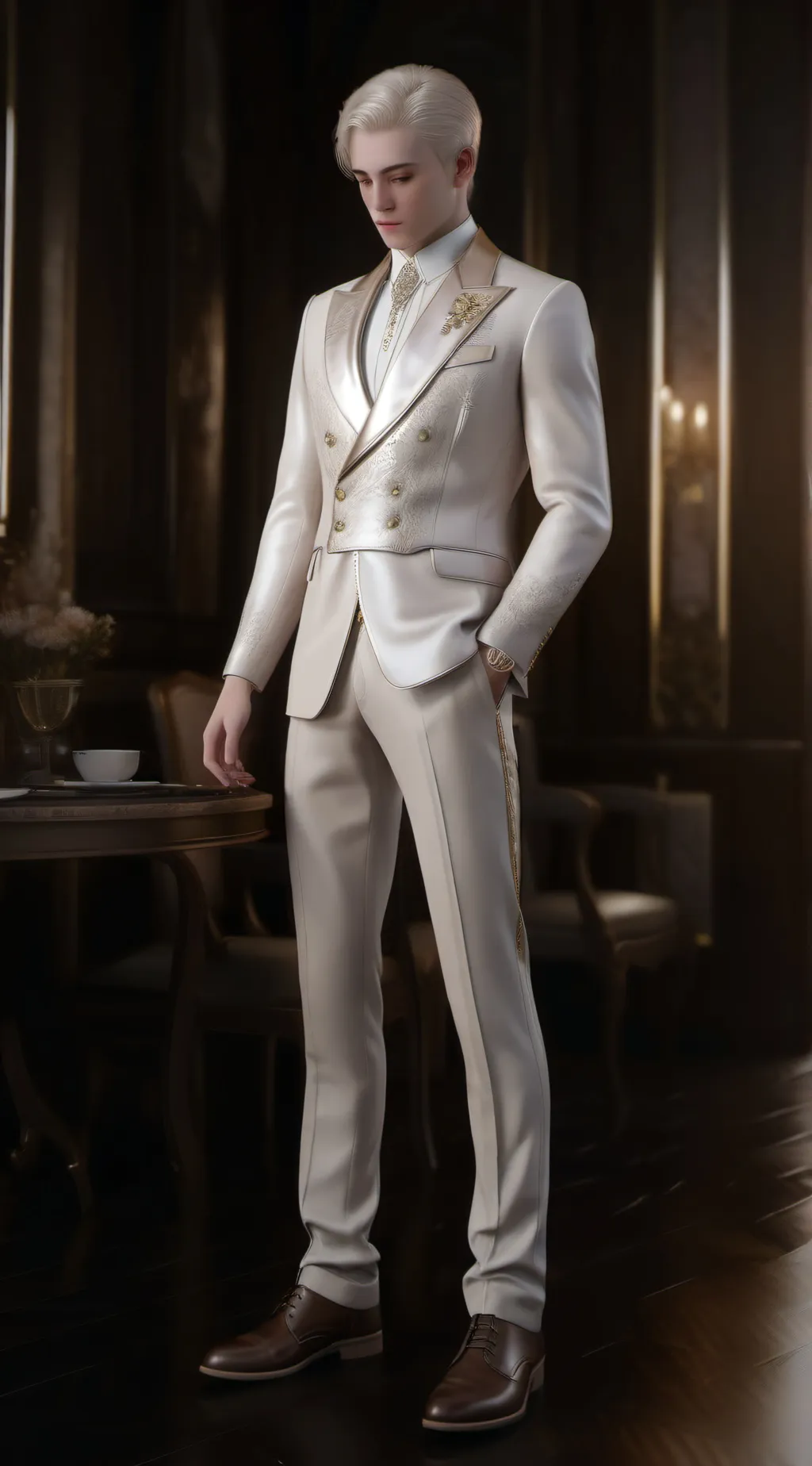 ai character: draco Malfoy  background