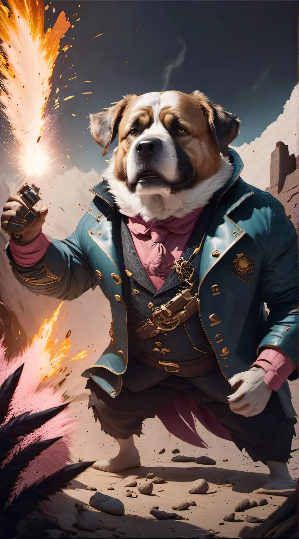 ai character: rossydog background