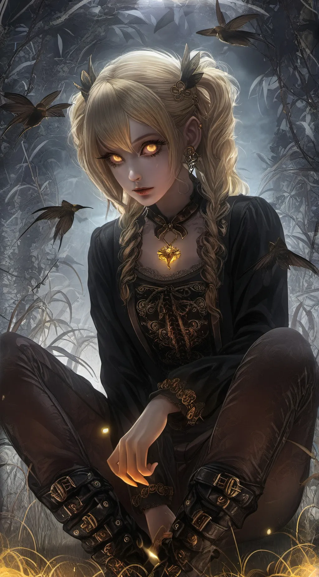 ai character: The night whisper background