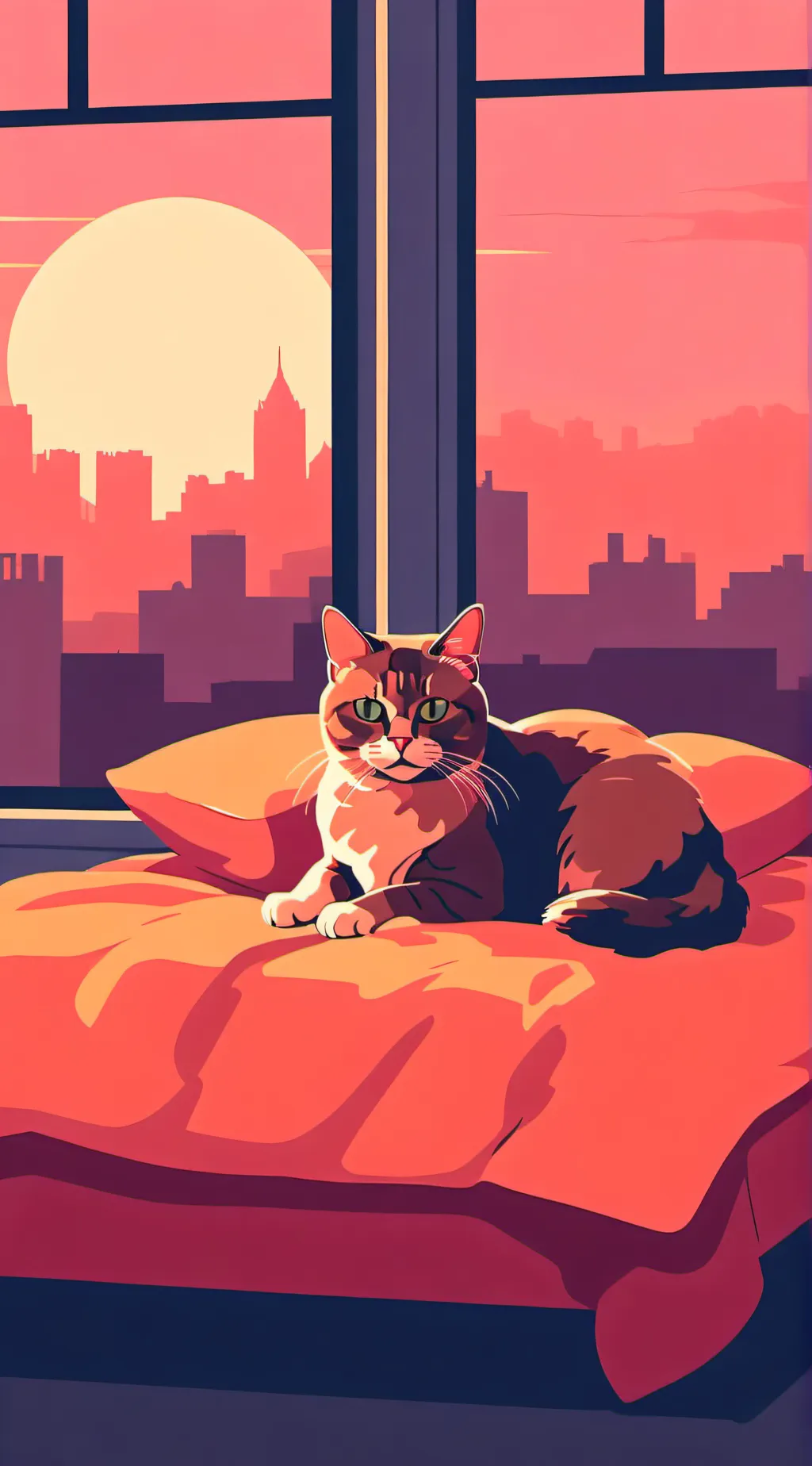 ai character: Chillin.  background