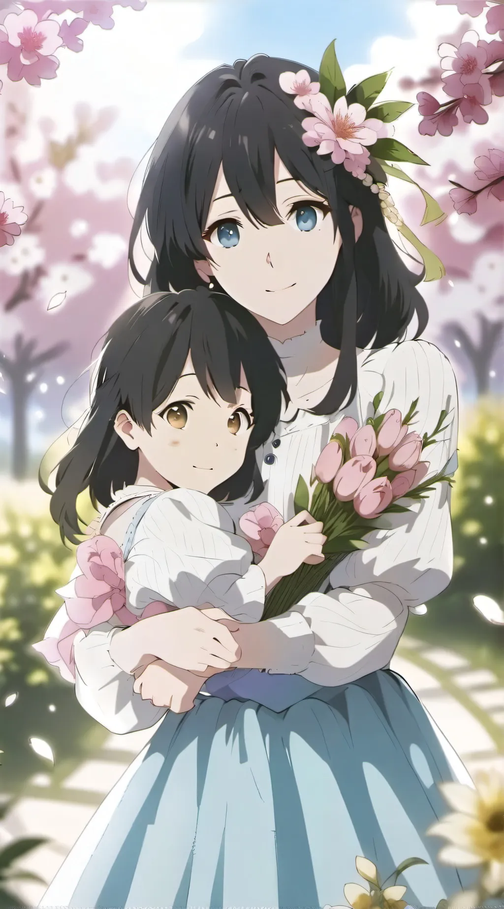 ai character: Cloudy background