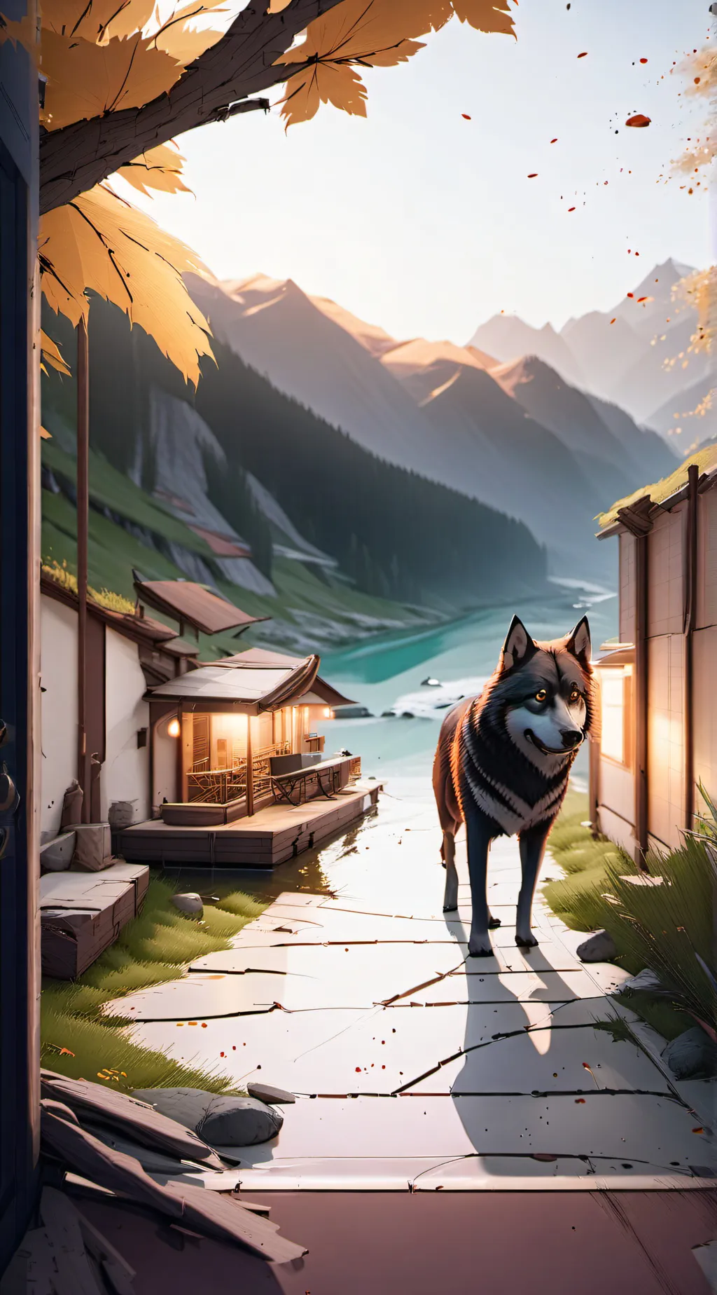 ai character: Night at UA background