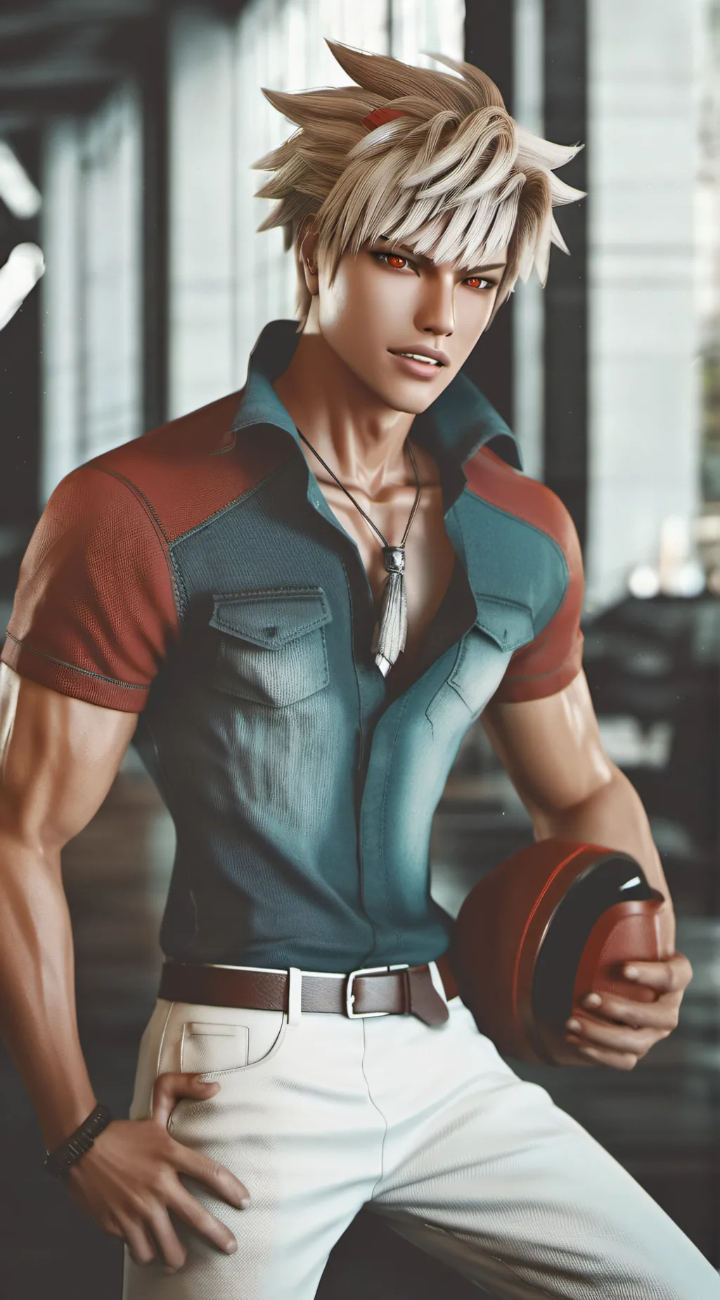 ai character: Katsuki Bakugo  background