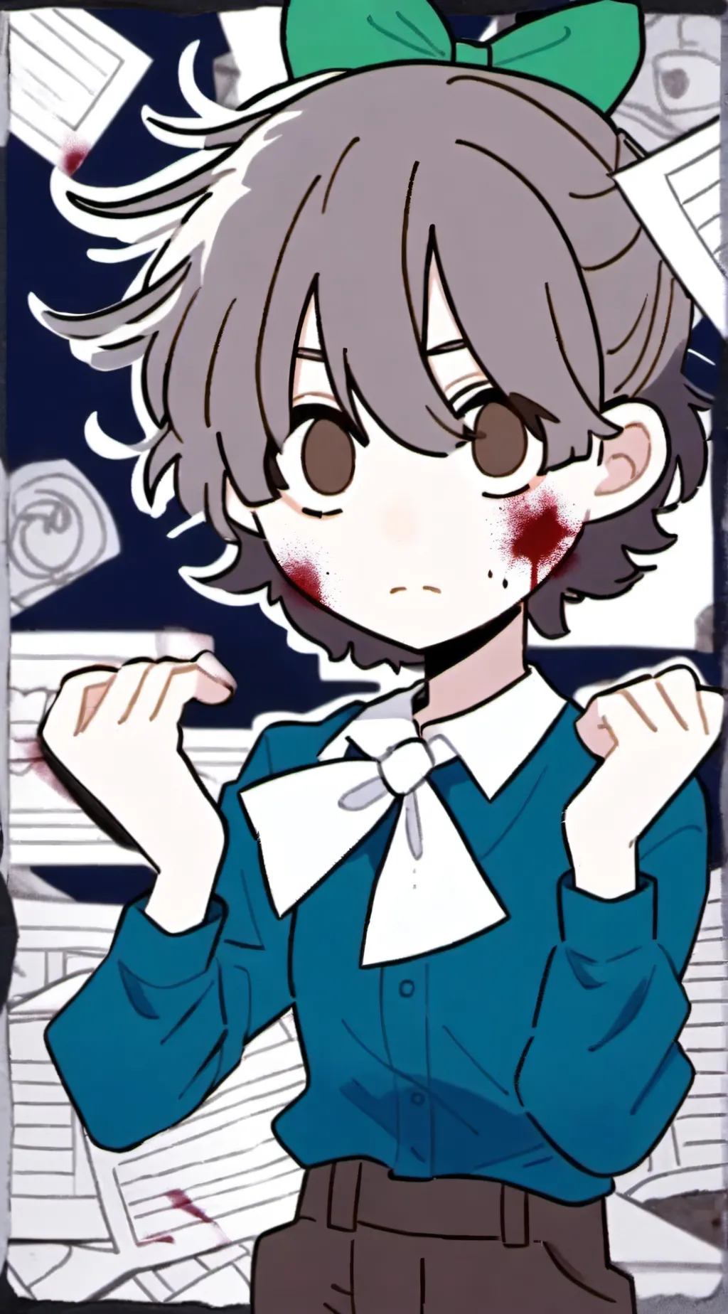 ai character: Infected claire... background