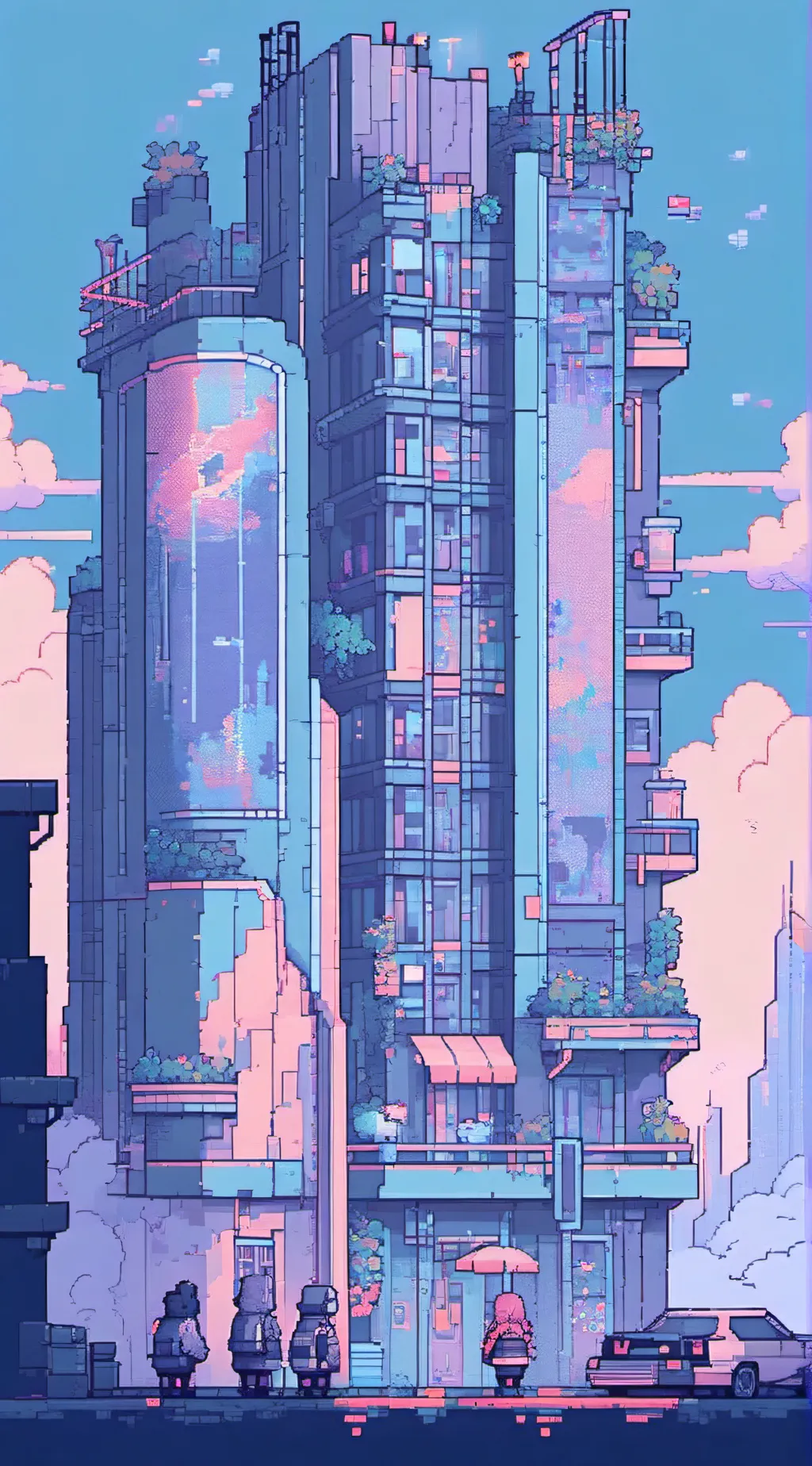 ai character: Smiling critters background