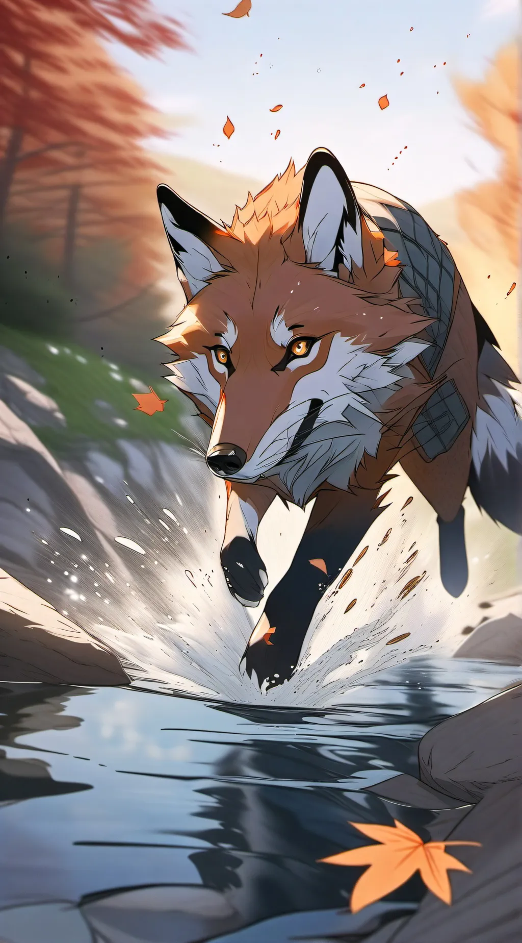 ai character: fox life background