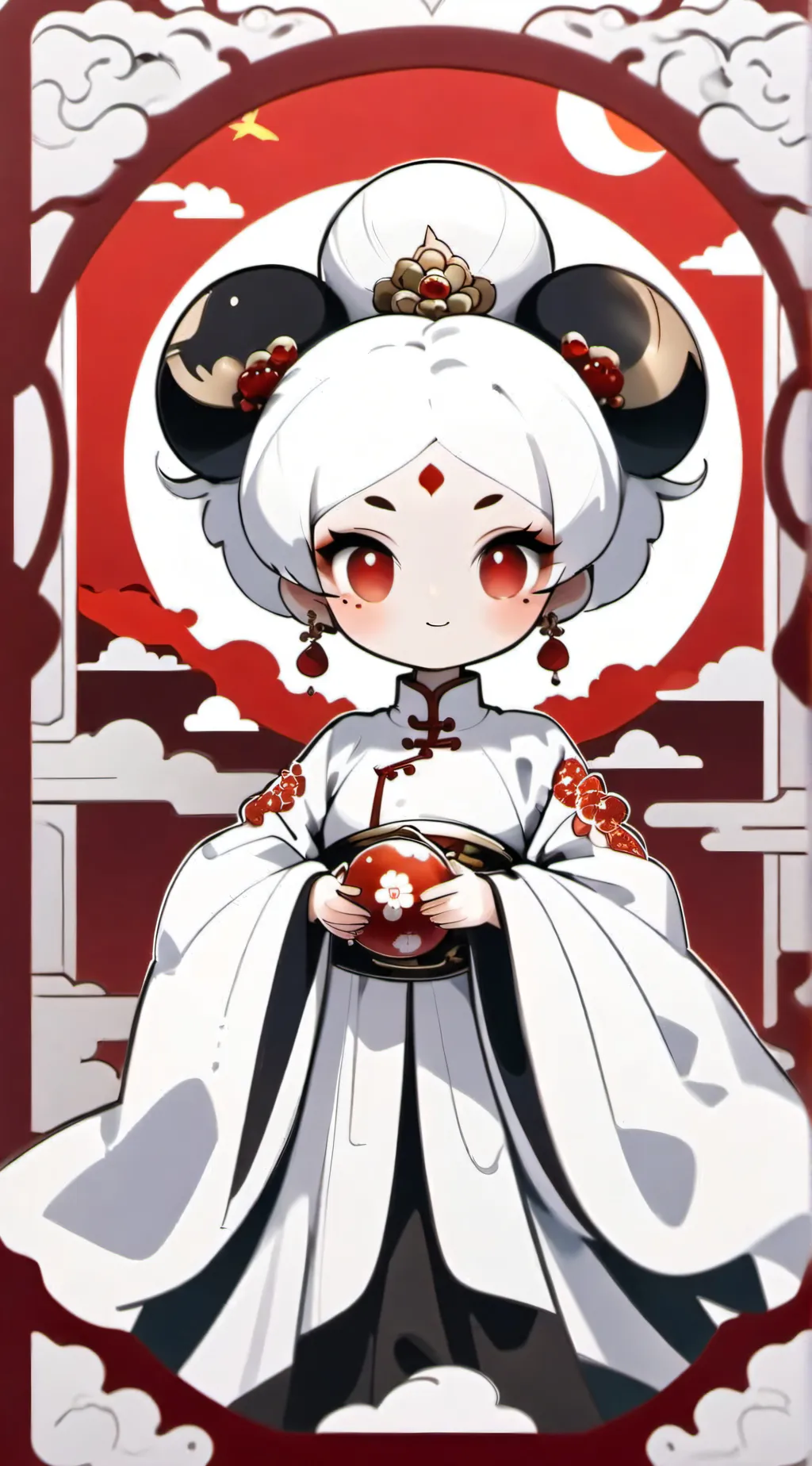 ai character: china girl background