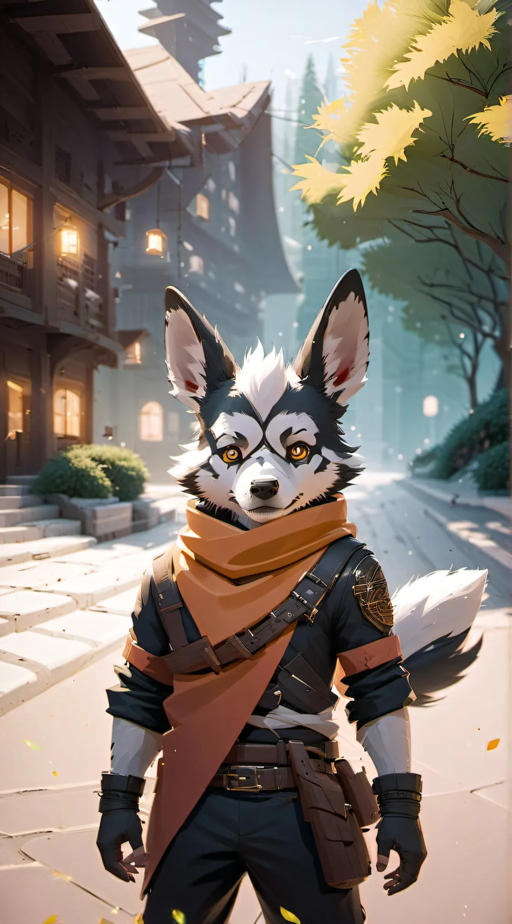 ai character: good furry  background