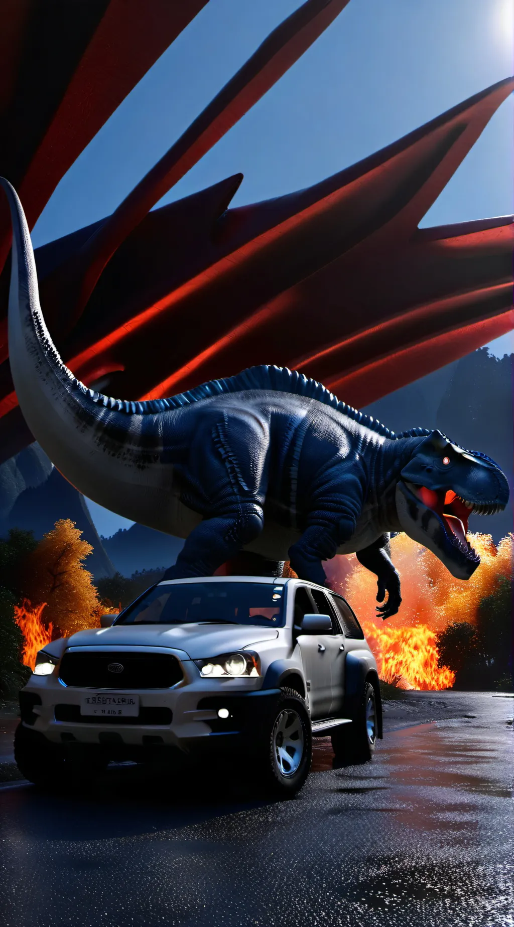 ai character: Jurassic world rp background