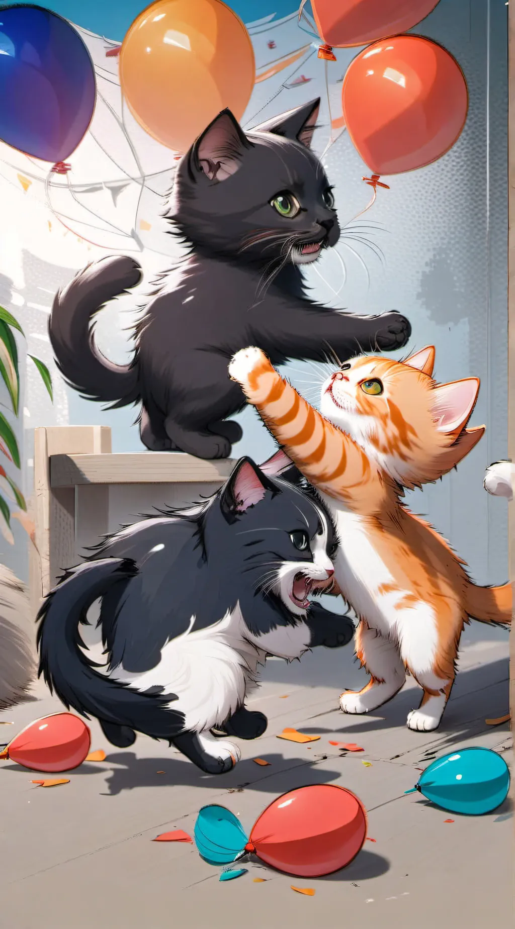 ai character: Cat day!!!!!!!!!!  background