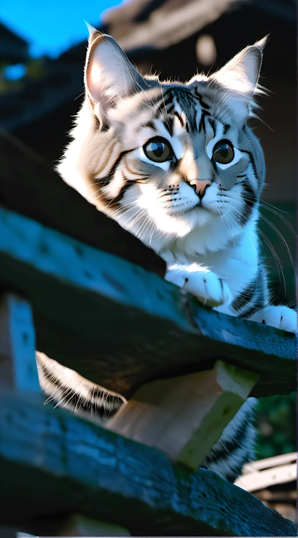 ai character: Tree'bark background