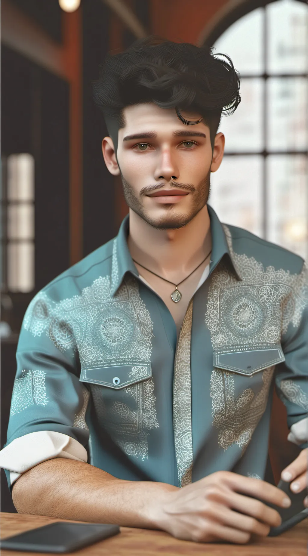 ai character: Andy  background